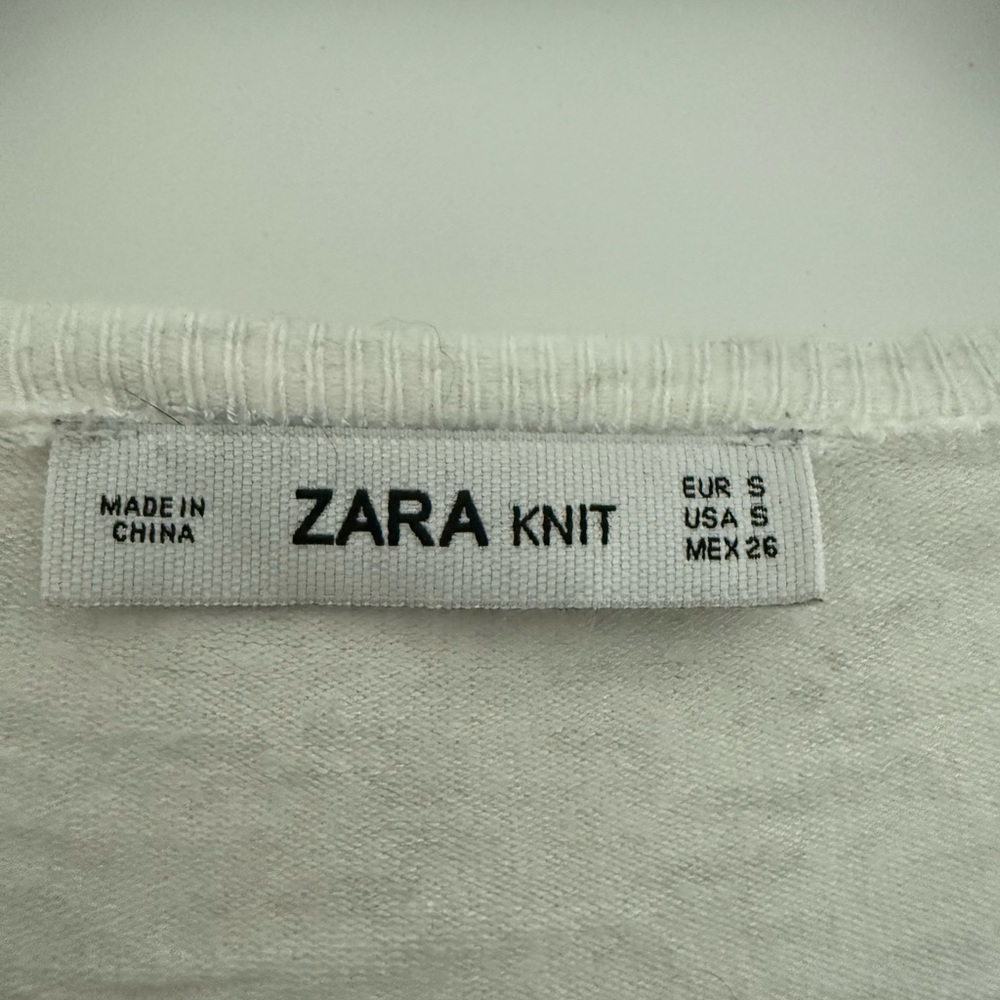 Zara White Knit Top - Picture 2 of 4